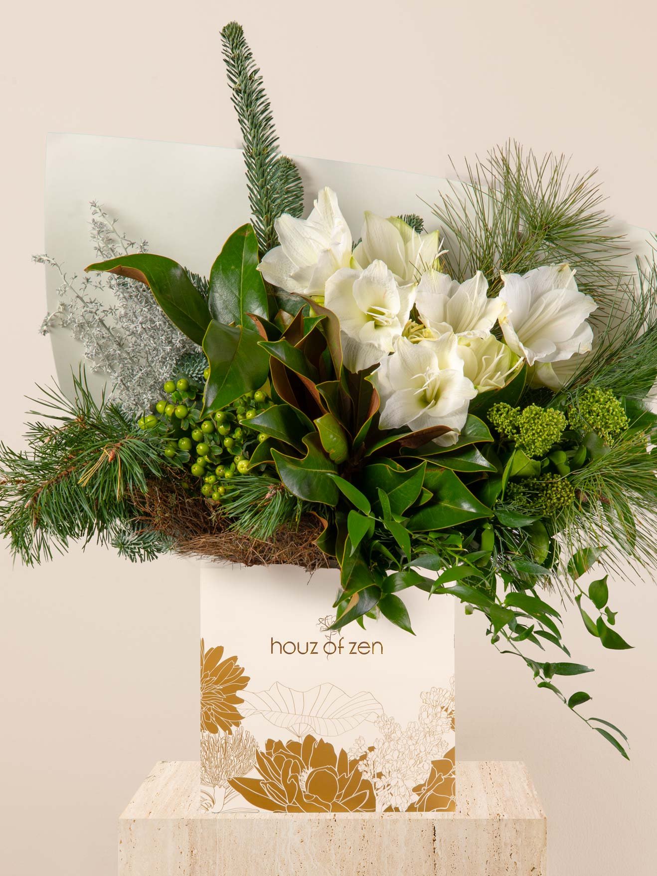 Zen Winter White Bouquet – Main Image