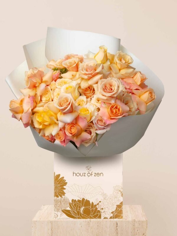 ZEN Apricot Cloud peach bouquet in Dubai by Houz of Zen