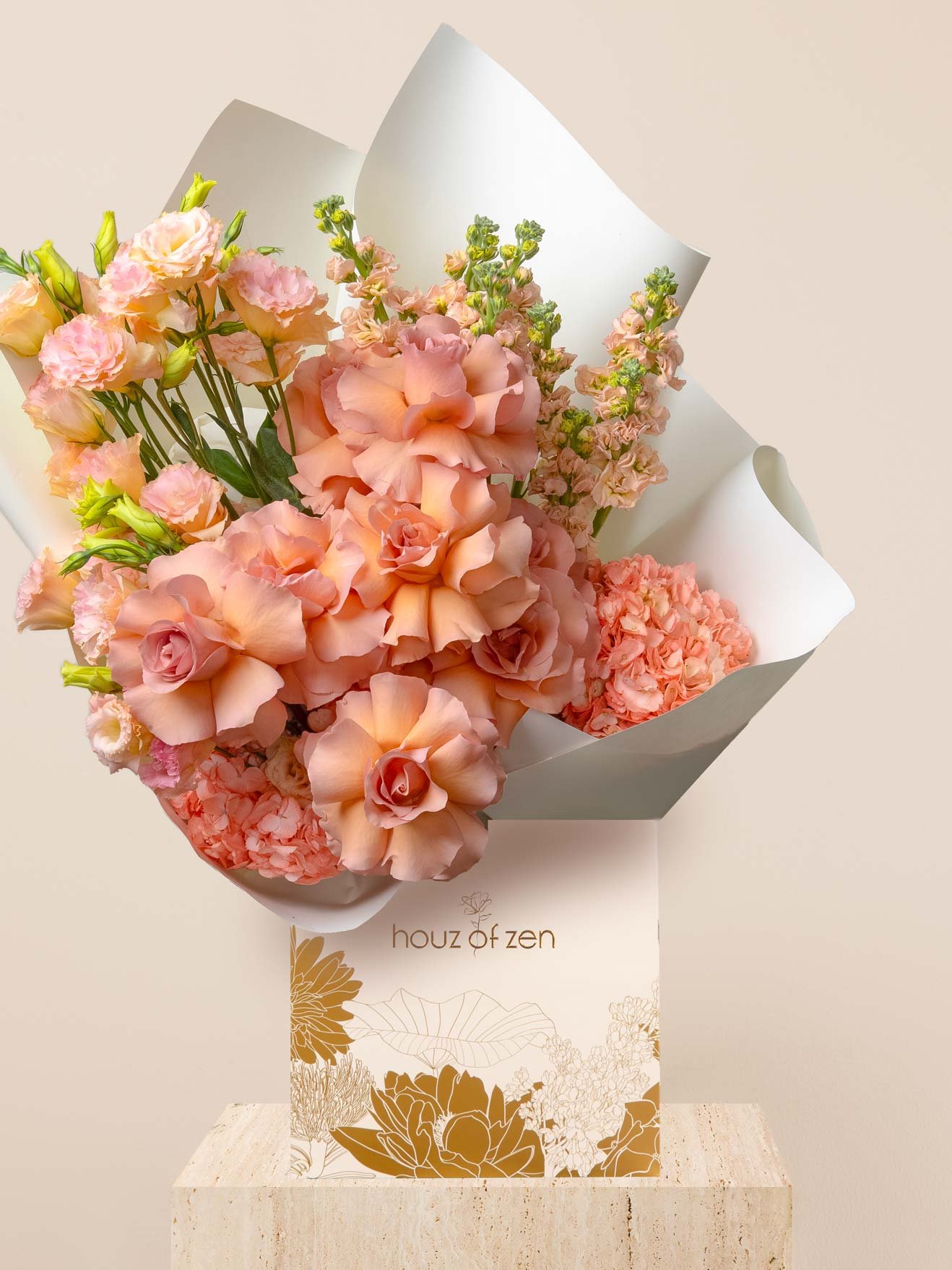 ZEN Apricot Veil Peach Bouquet