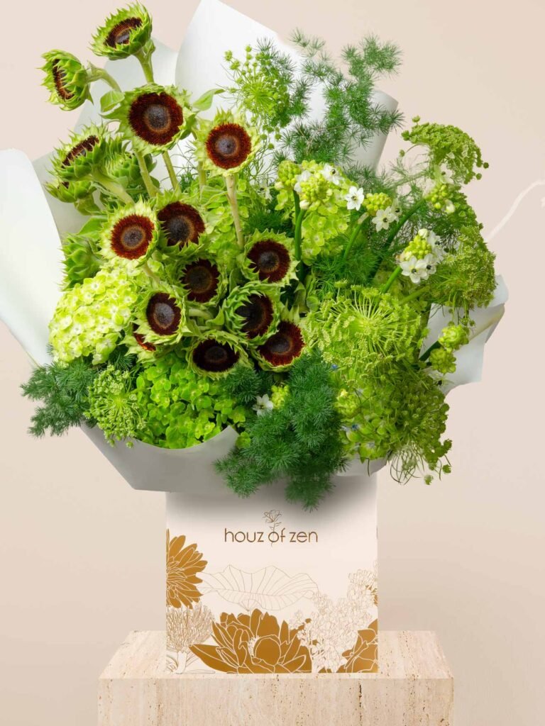 ZEN Green Solstice green bouquet Dubai by Houz of Zen