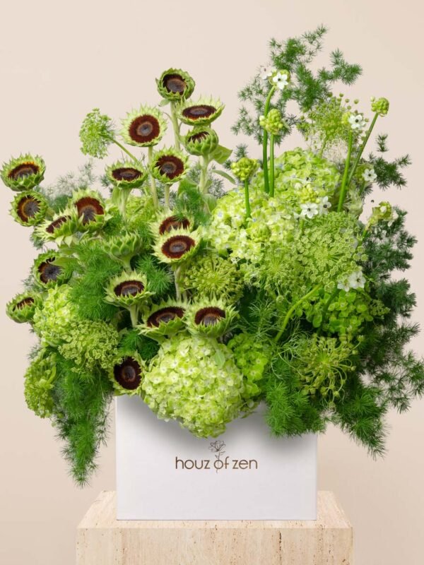 ZEN Solar Grove green flower box in Dubai by Houz of Zen