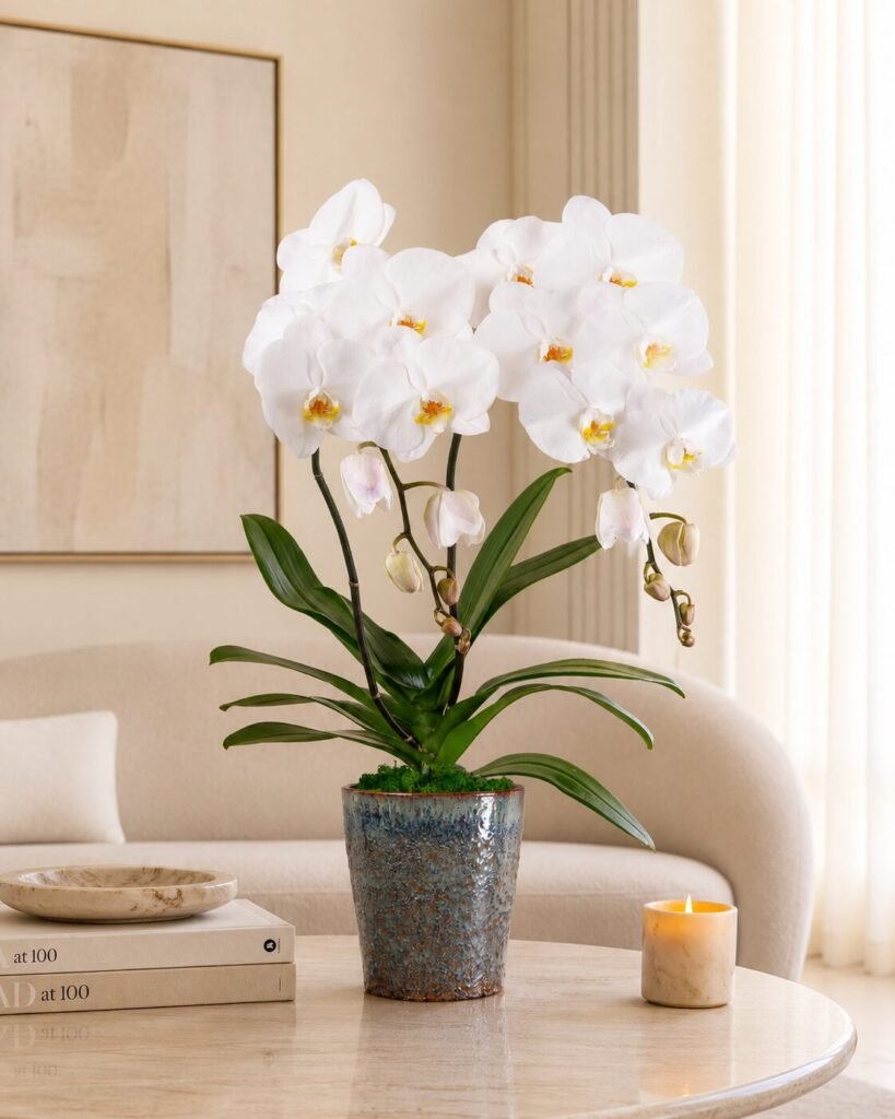 White orchid delivery Dubai by Houz of Zen