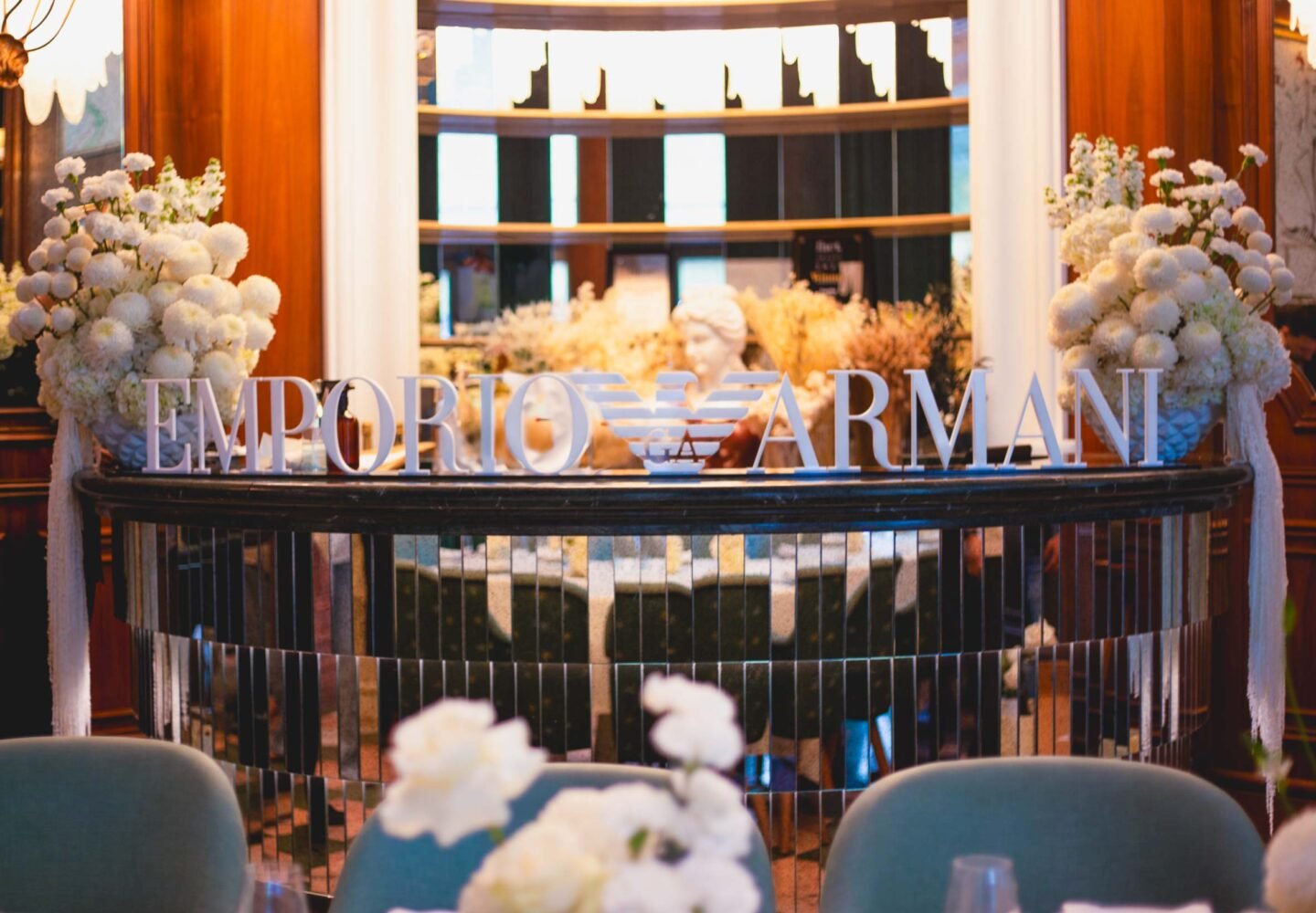 Emporio Armani breakfast floral styling at Josette Dubai by Houz of Zen