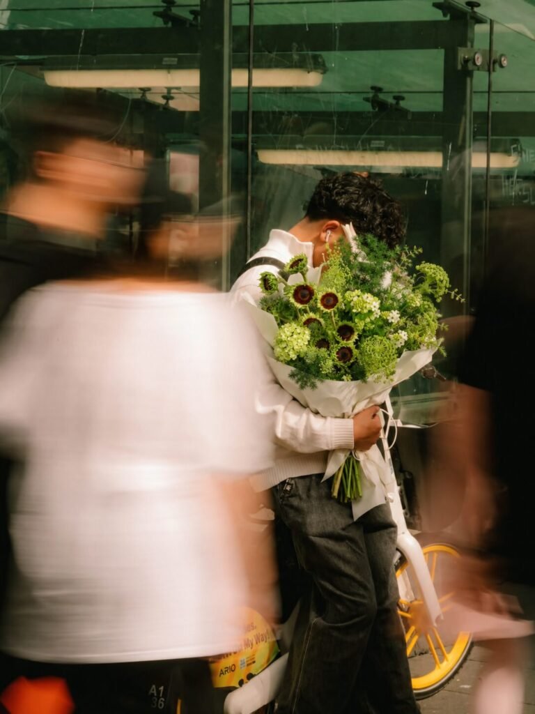 Same-day flower delivery Dubai with a green bouquet by Houz of Zen